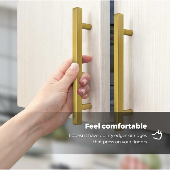 Ravinte Brushed Gold Cabinet Pulls Cabinet Hardware 10 Pack NIB - Picture 5 of 6